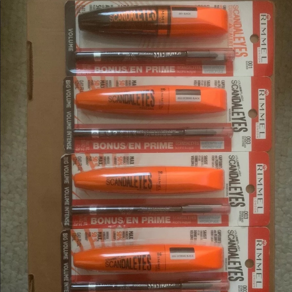 Rimmel scandeleyes mascara PACK OF 7 001-003